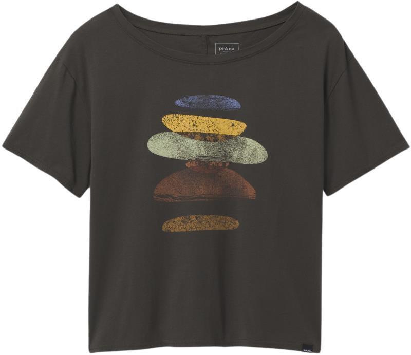 Organic Graphic Tee - Womens - Washed Black Stones 1