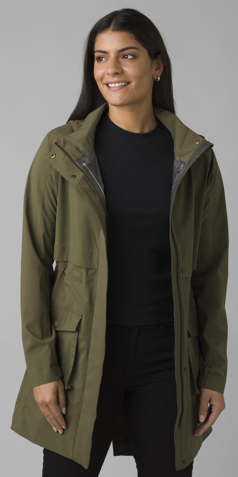 Othello Falls Trench - Womens - cargo green 1
