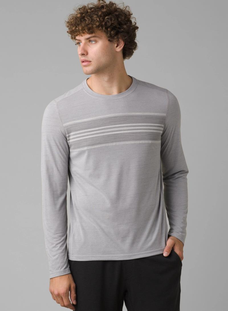 Prospect Heights Graphic LS - Mens - grey stripe 1