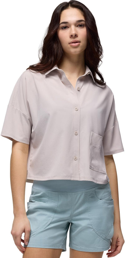 Railay SS Button Down - Womens - almond 1