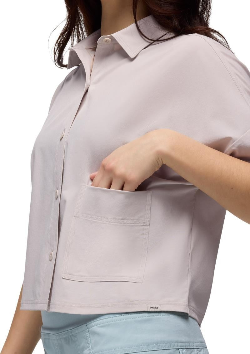 Railay SS Button Down - Womens - almond 1