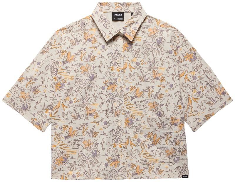 Railay SS Button Down - Womens - beach pebble vacation 1