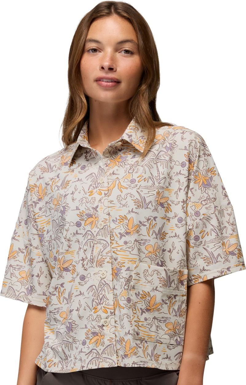 Railay SS Button Down - Womens - beach pebble vacation 1