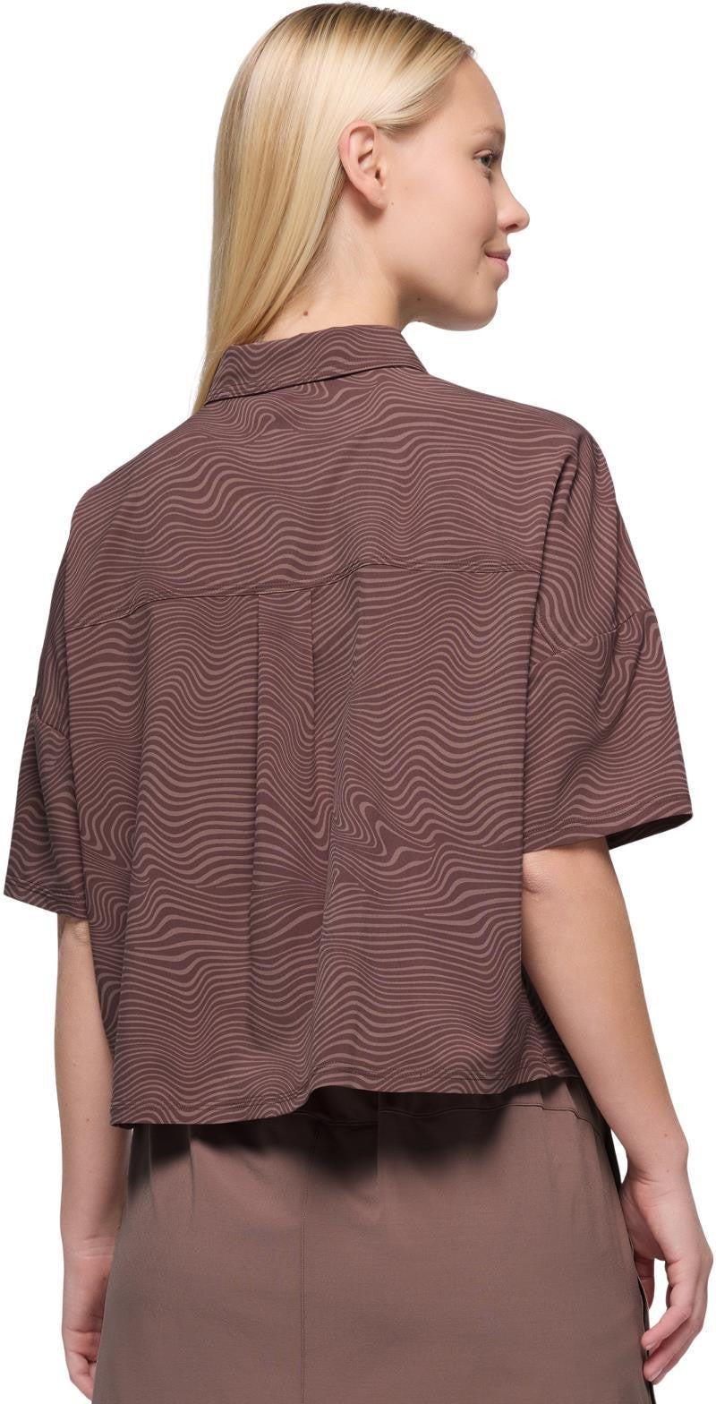 Railay SS Button Down - Womens - carob wavee 1