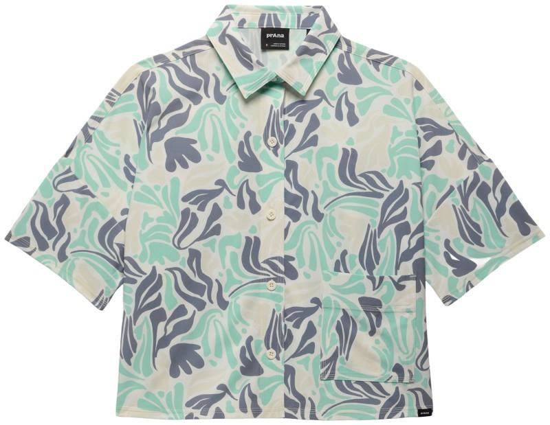 Railay SS Button Down - Womens - sea glass seaweed 1
