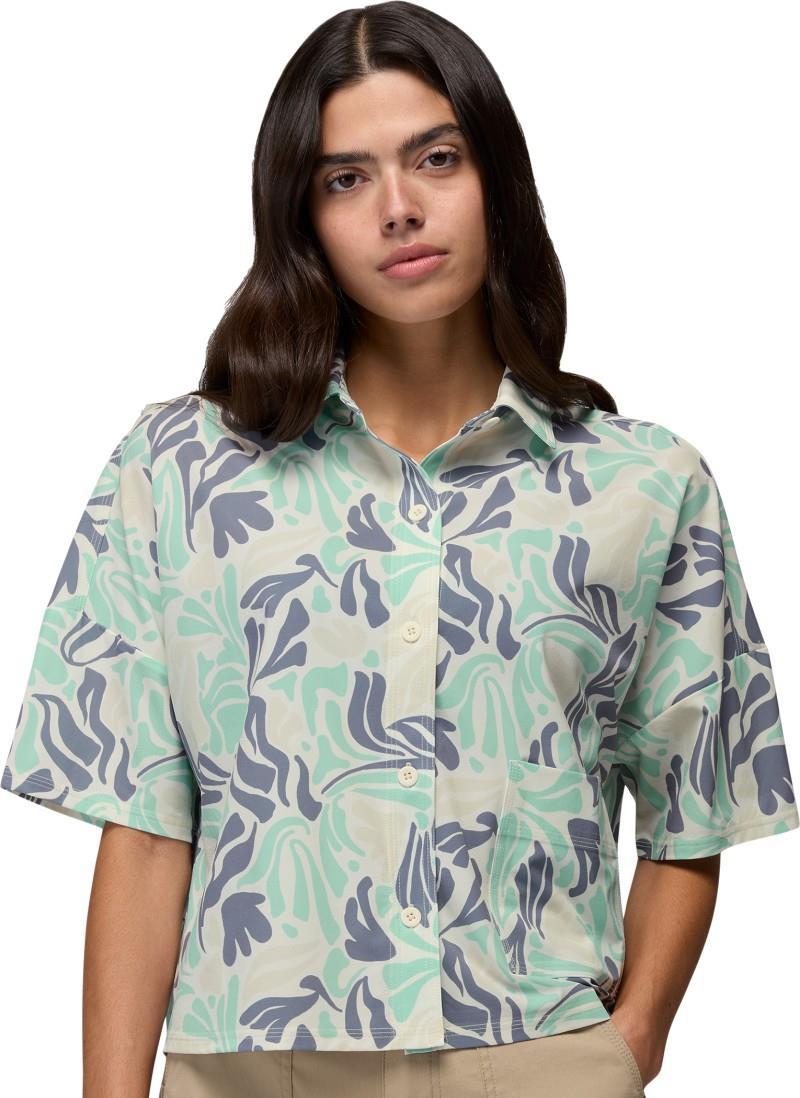 Railay SS Button Down - Womens - sea glass seaweed 1