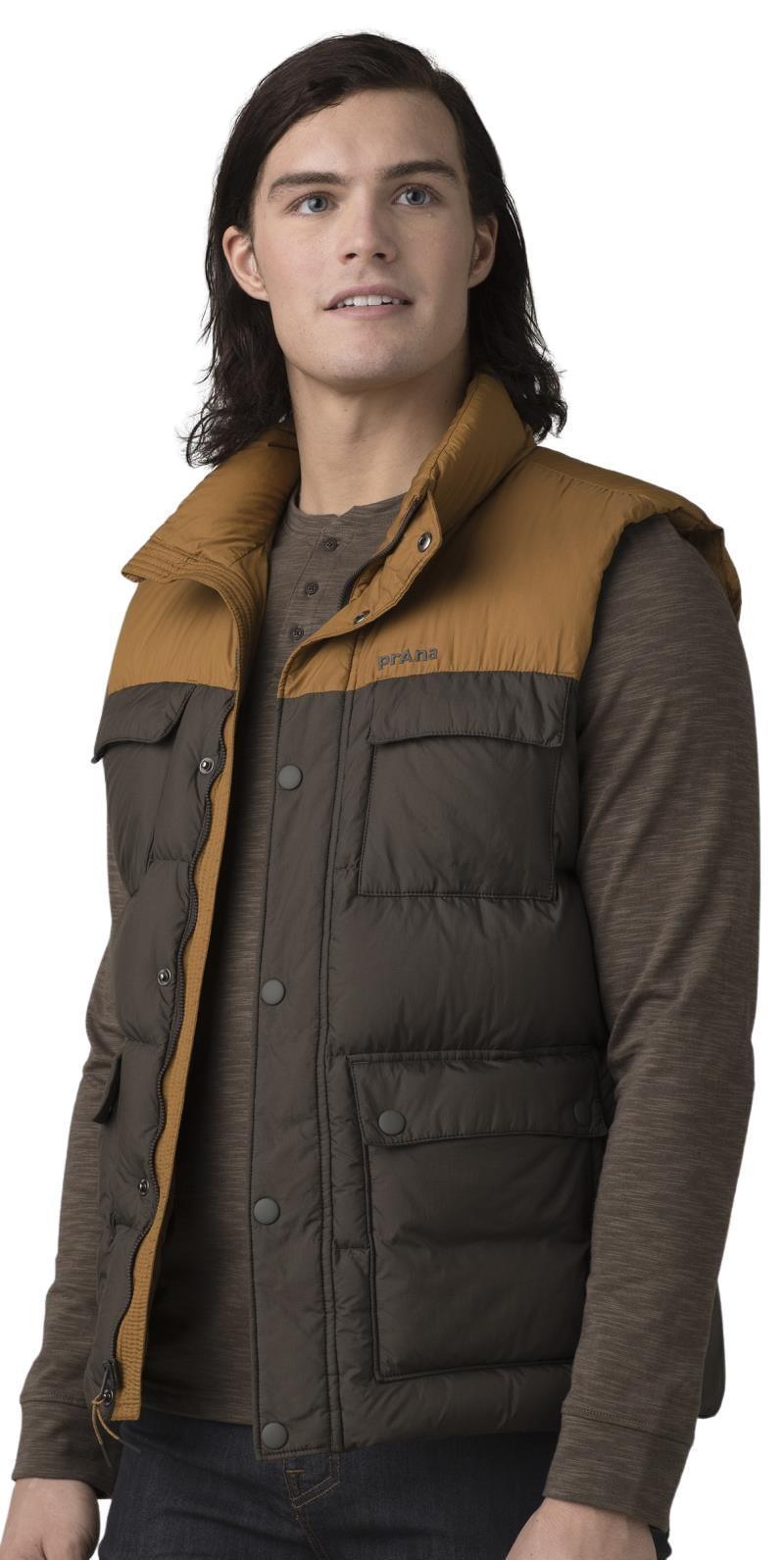 Red Slate Vest - Mens - walnut colorblock 1