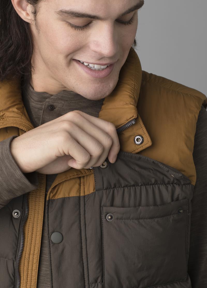Red Slate Vest - Mens - walnut colorblock 1