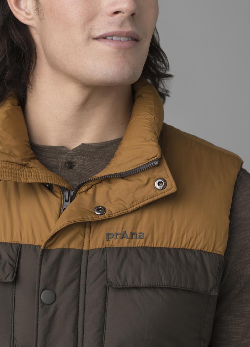 Red Slate Vest - Mens - walnut colorblock 1