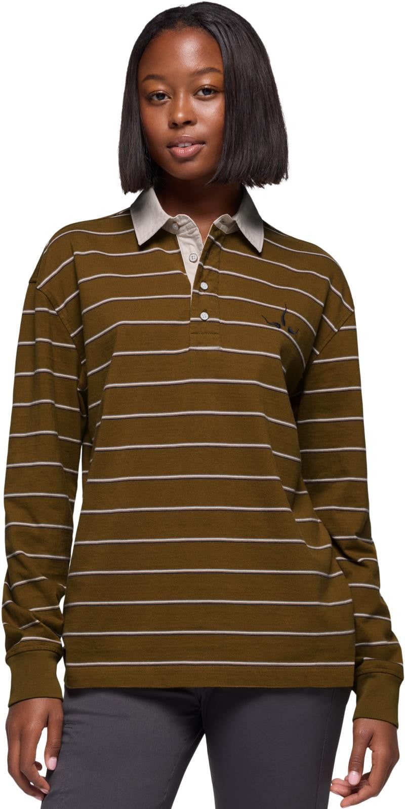 Rockblock Rugby Shirt - Mens - retro olive 1