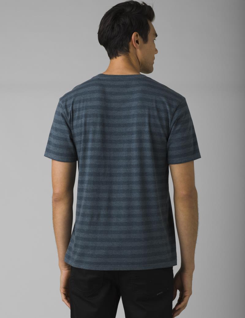 Roots Studio Pocket T-Shirt - Mens - grey blue 1