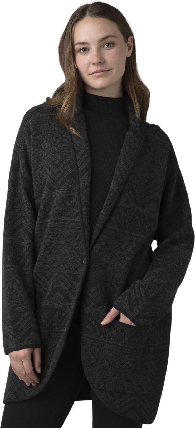 Sevie Cardigan - Womens - Charcoal Intarsia 2