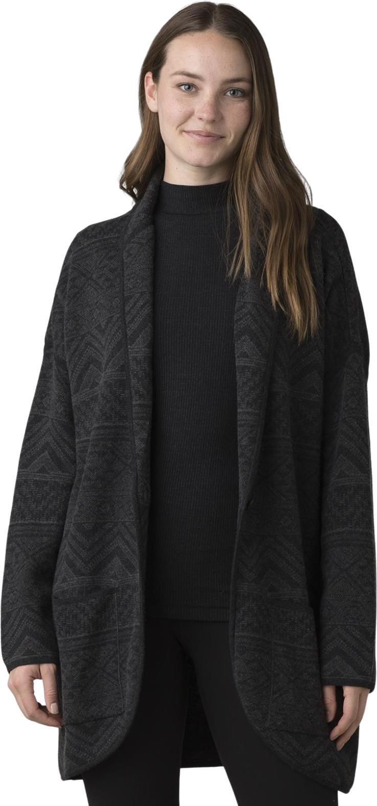 Sevie Cardigan - Womens - Charcoal Intarsia 4