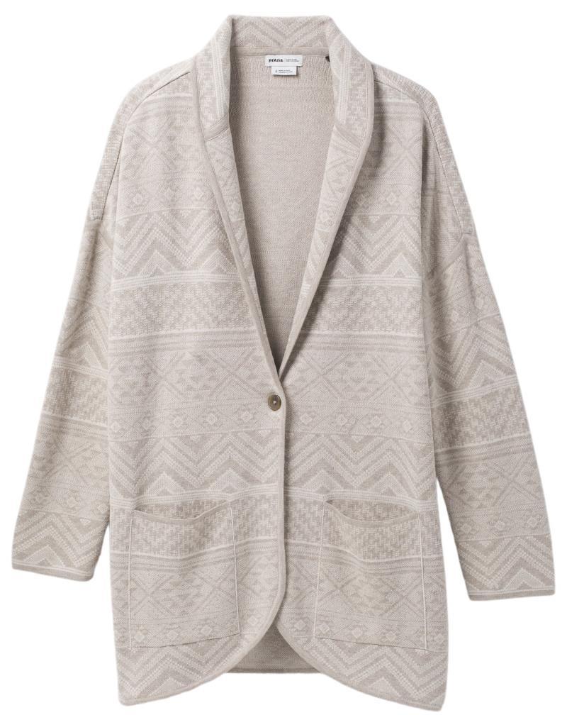 Sevie Cardigan - Womens - Pebble Grey Intarsia 1
