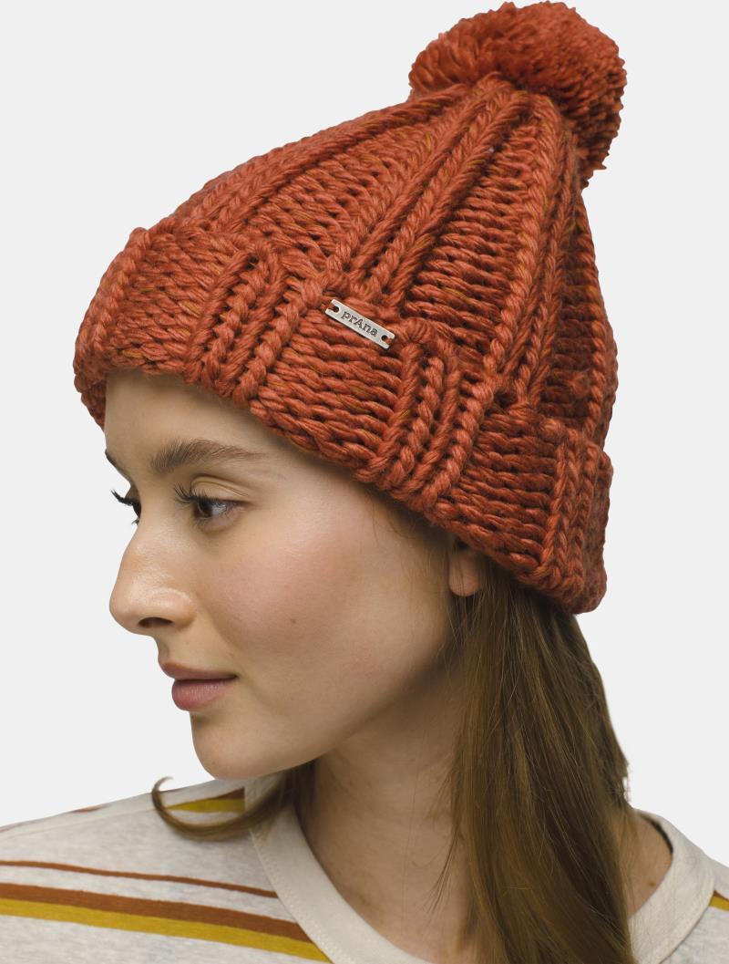 Snow Crystal Beanie - Deep Terracotta 2