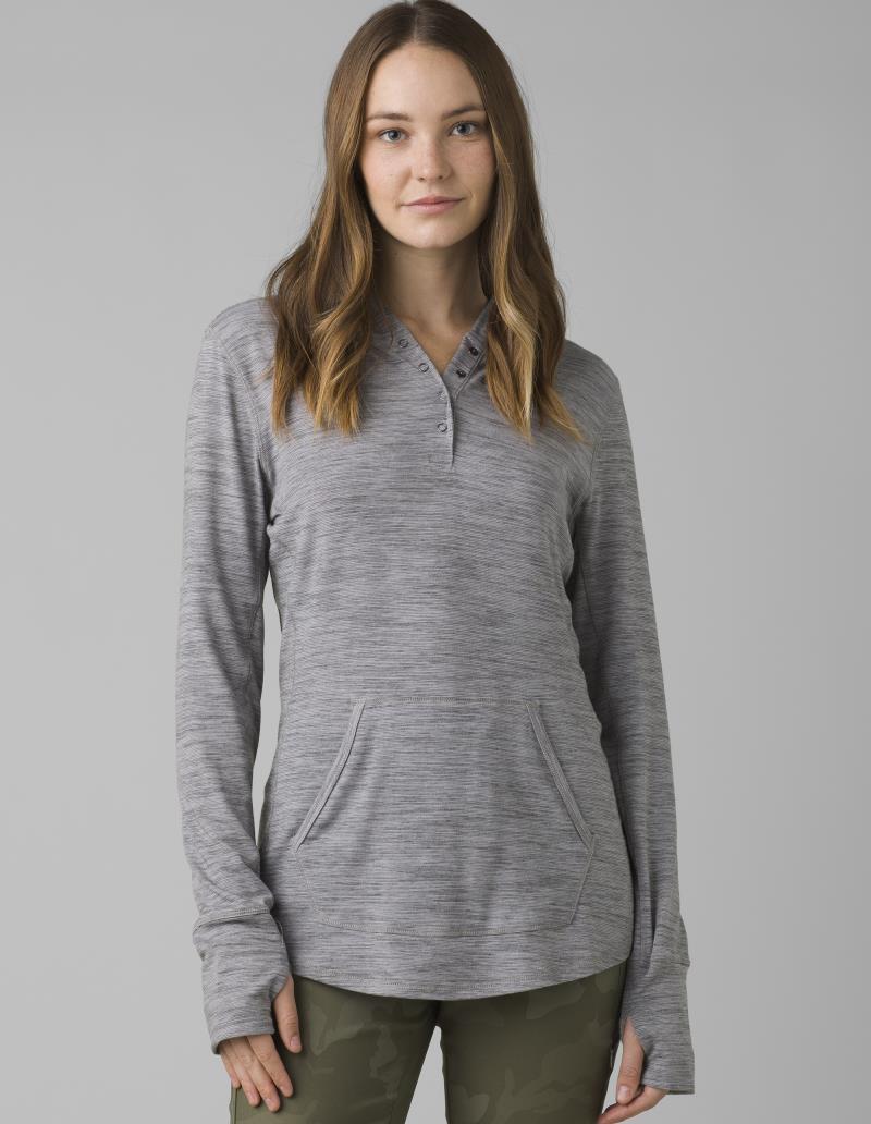 Sol Protect Hoodie - Womens - Heather Grey 2