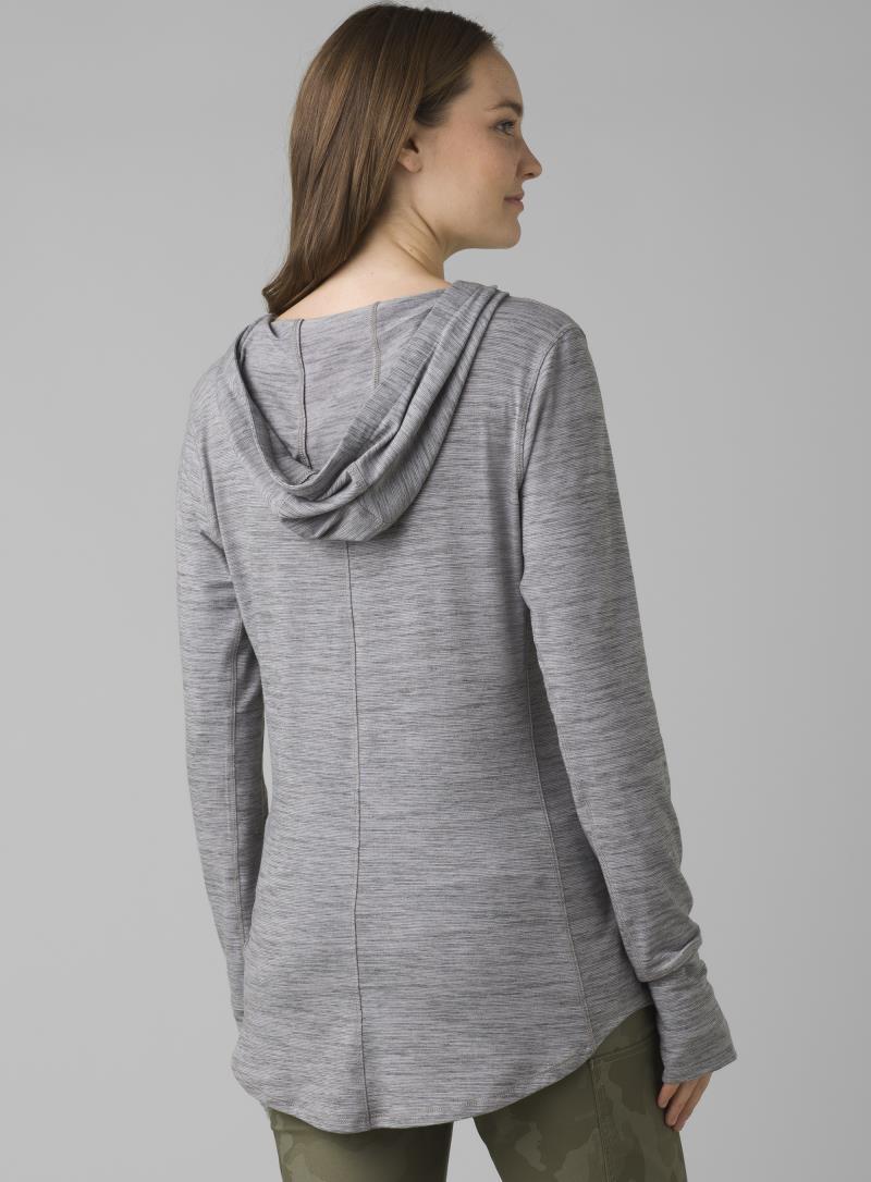 Sol Protect Hoodie - Womens - Heather Grey 3