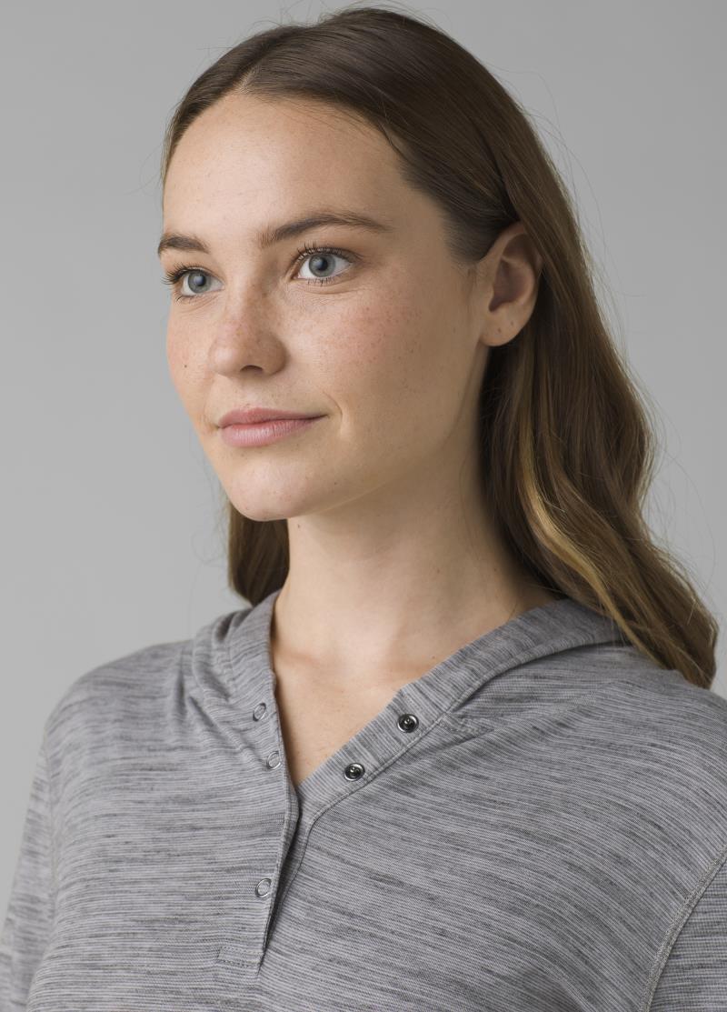 Sol Protect Hoodie - Womens - Heather Grey 4