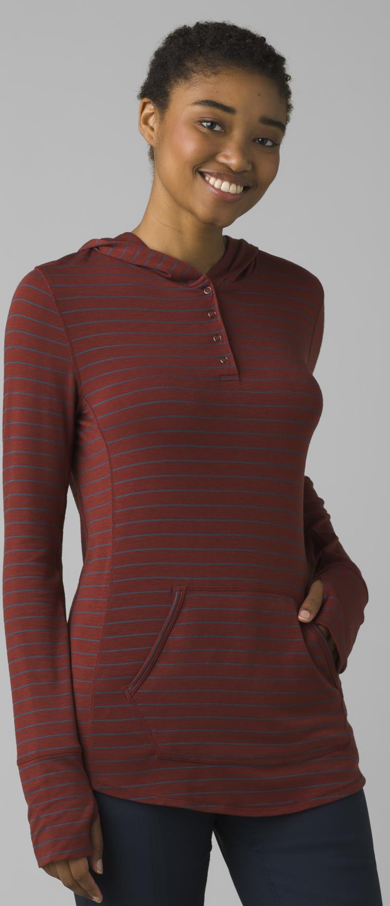 Sol Protect Hoodie - Womens - Rhubarb Stripe 2