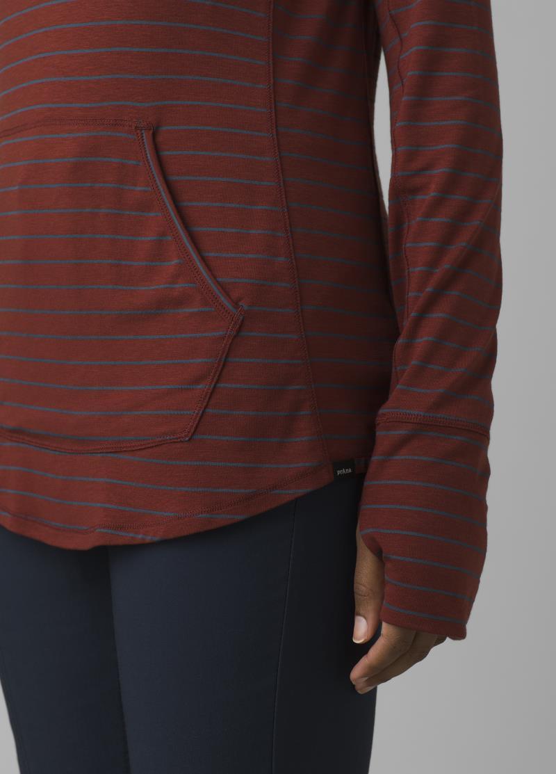 Sol Protect Hoodie - Womens - Rhubarb Stripe 4