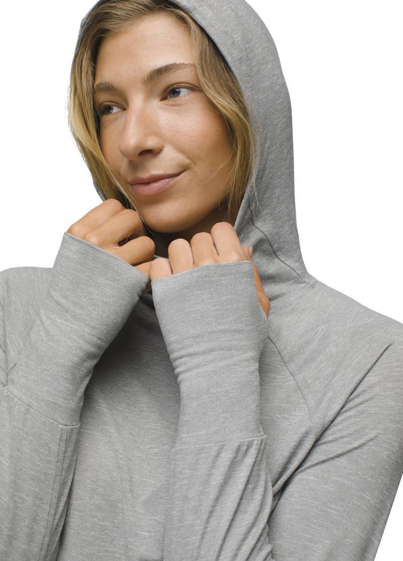 Sol Searcher Sun Hoodie - Womens - Heather Grey 4