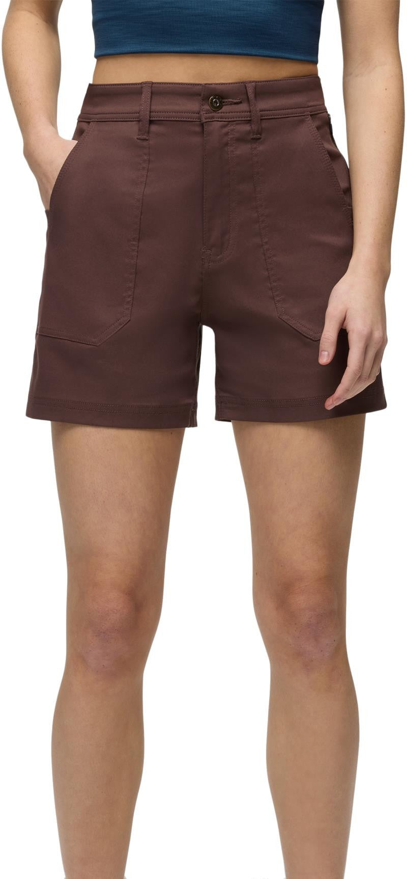 Stretch Zion Cargo Shorts, 3" Inseam - Womens - mocha 1