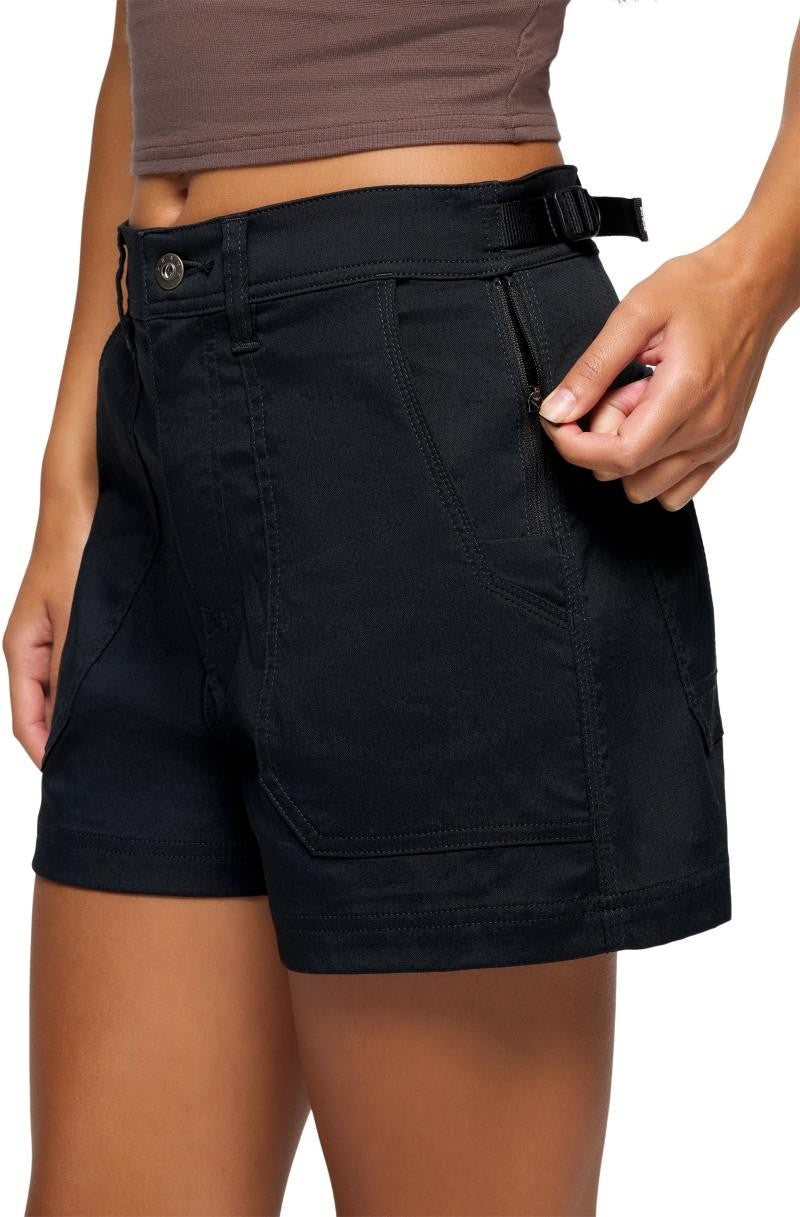 Stretch Zion Cargo Shorts, 5" Inseam - Womens - black 1