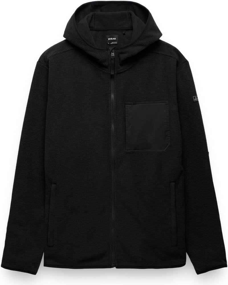 Stretch Zion Fleece Full Zip Hoodie - Mens - black 1