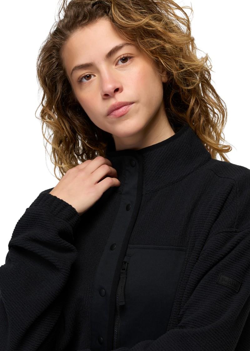Stretch Zion Fleece Half Snap - Womens - black 1