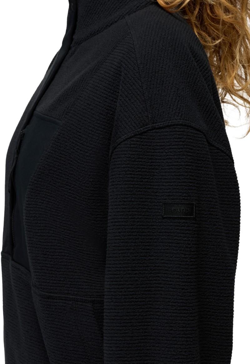 Stretch Zion Fleece Half Snap - Womens - black 1