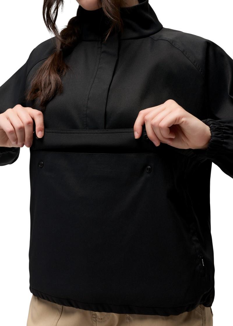Stretch Zion Half Zip Popover - Womens - black 1