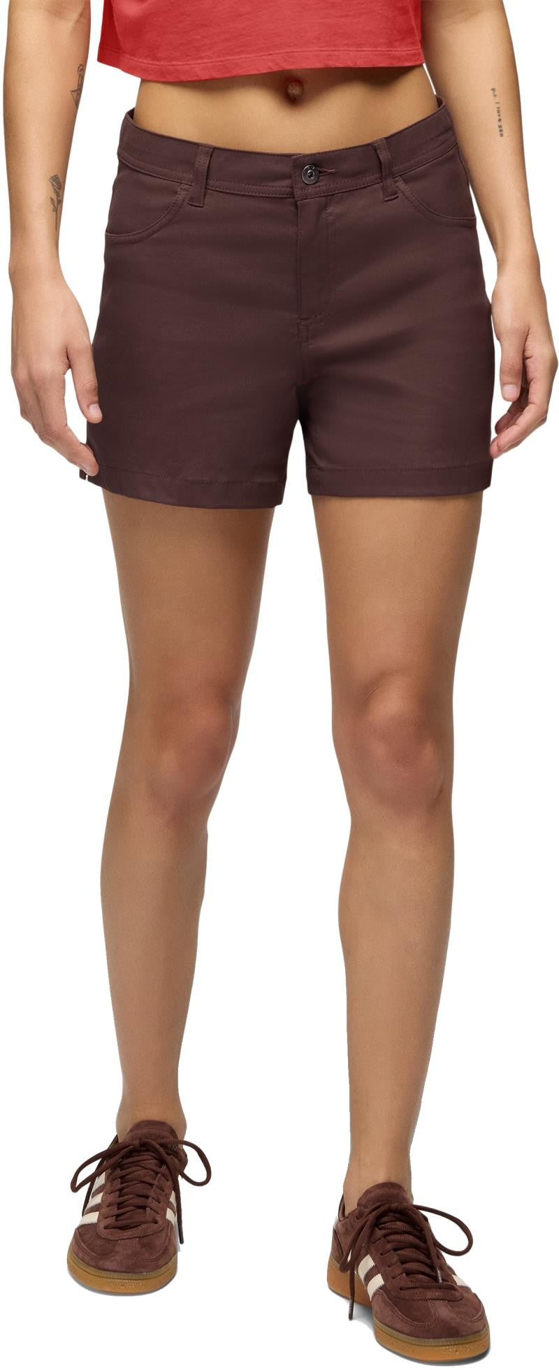 Stretch Zion Halle Shorts, 3" Inseam - Womens - mocha 1