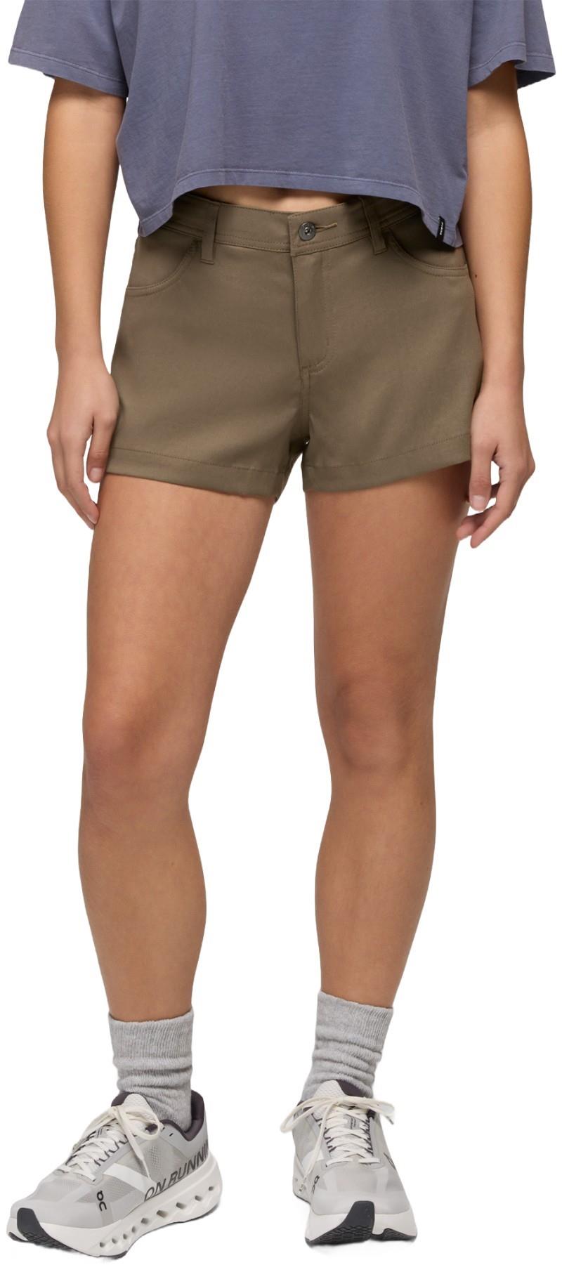Stretch Zion Halle Shorts, 3" Inseam - Womens - mud 1