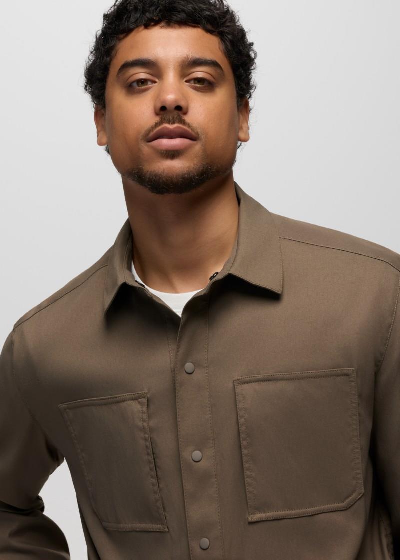 Stretch Zion LS Shirt - Mens - mud 1