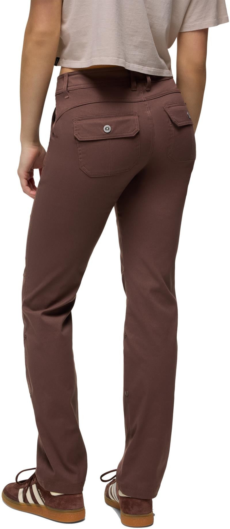 Stretch Zion Mid Rise Pants, Reg - Womens - mocha 1