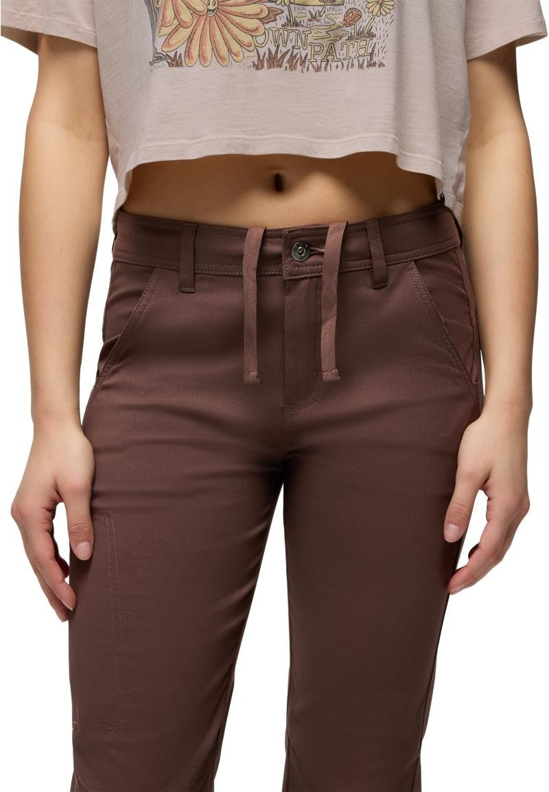 Stretch Zion Mid Rise Pants, Short - Womens - mocha 1