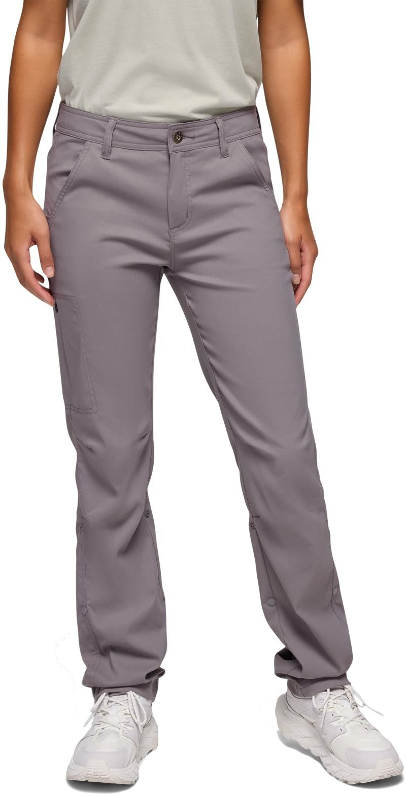 Stretch Zion Mid Rise Pants, Short - Womens - pewter 1