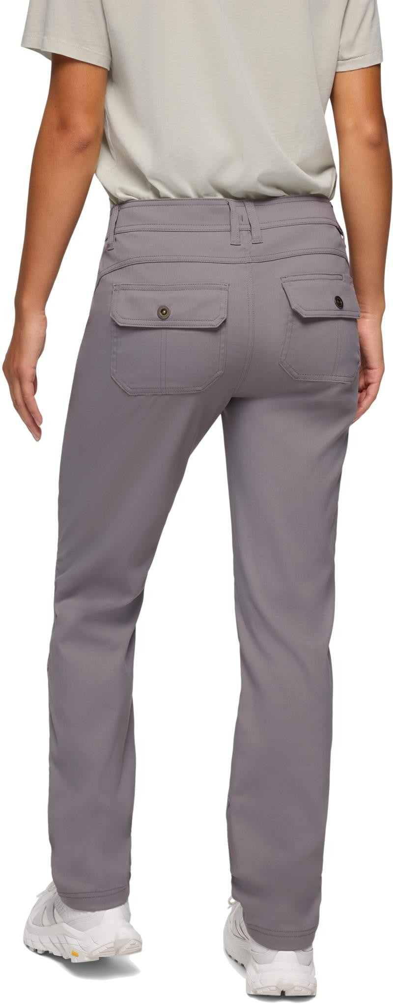 Stretch Zion Mid Rise Pants, Short - Womens - pewter 1