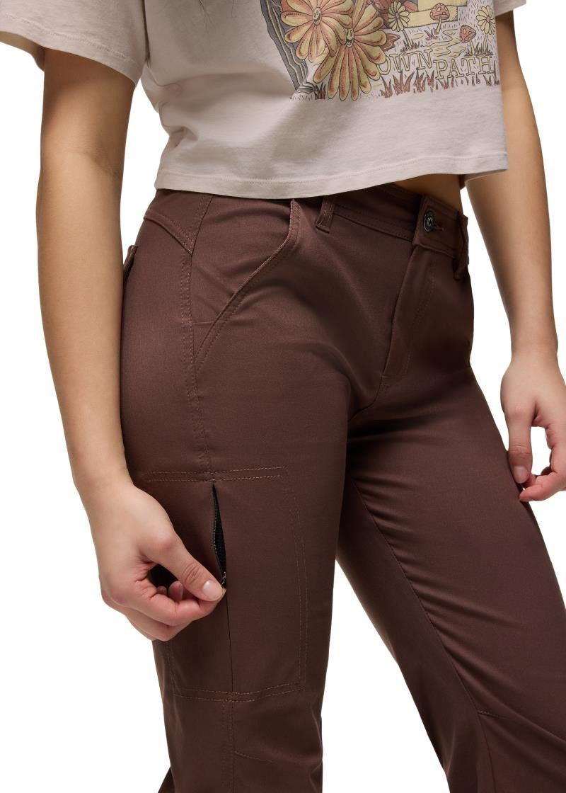 Stretch Zion Mid Rise Pants, Tall - Womens - mocha 1