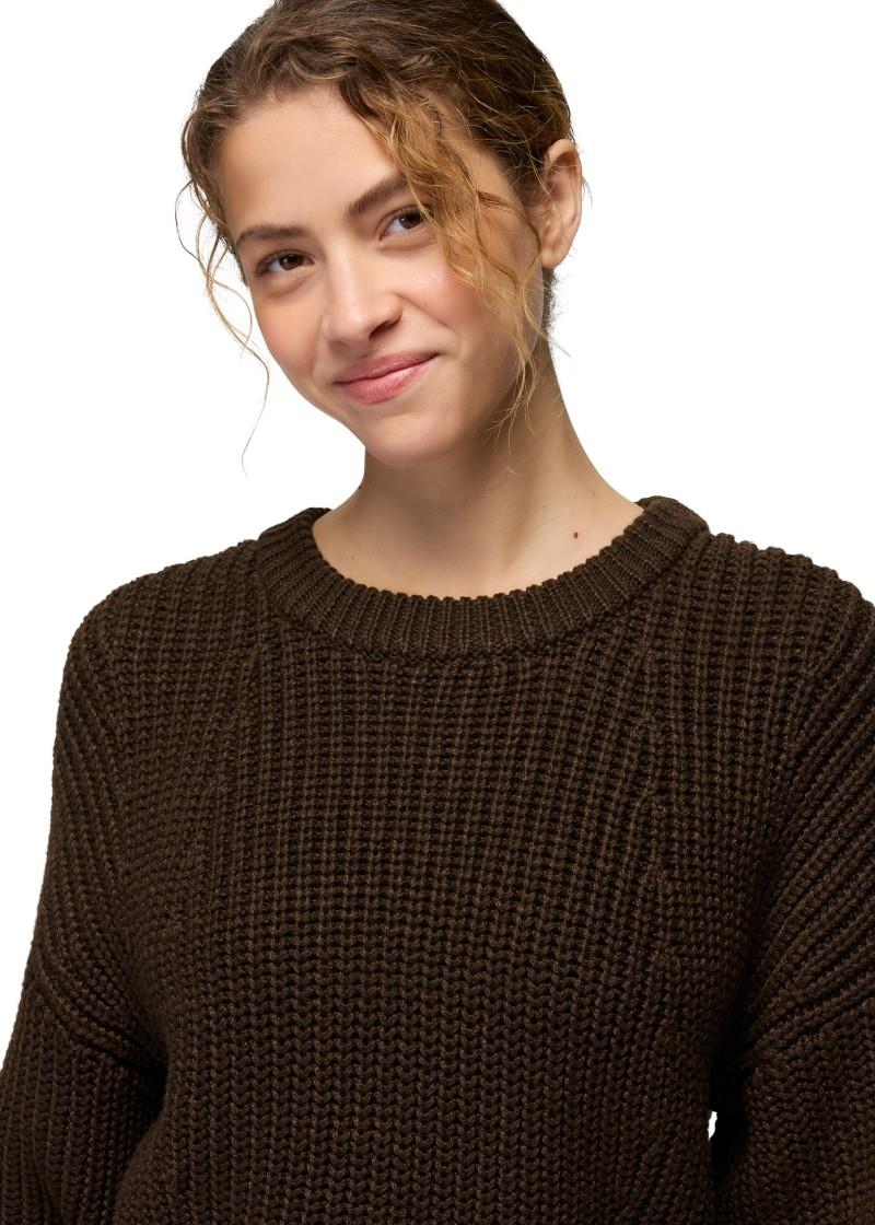 Sunday River Crewneck Sweater - Womens - dark roast 1