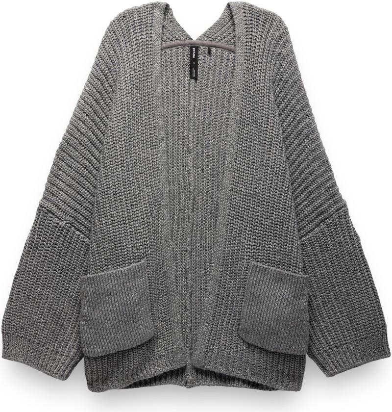 Sunday River Long Cardigan - Womens - heather grey 1