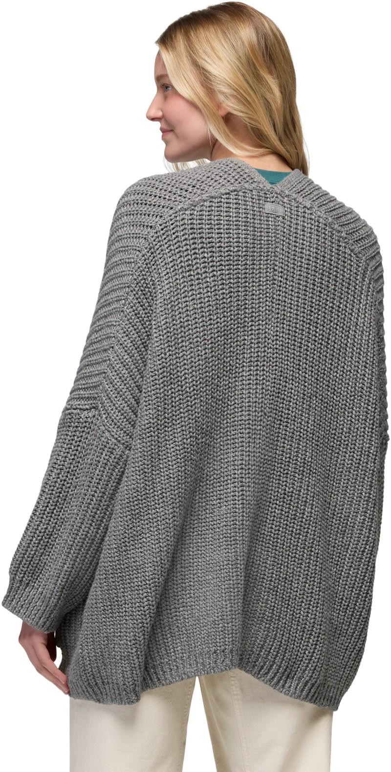 Sunday River Long Cardigan - Womens - heather grey 1