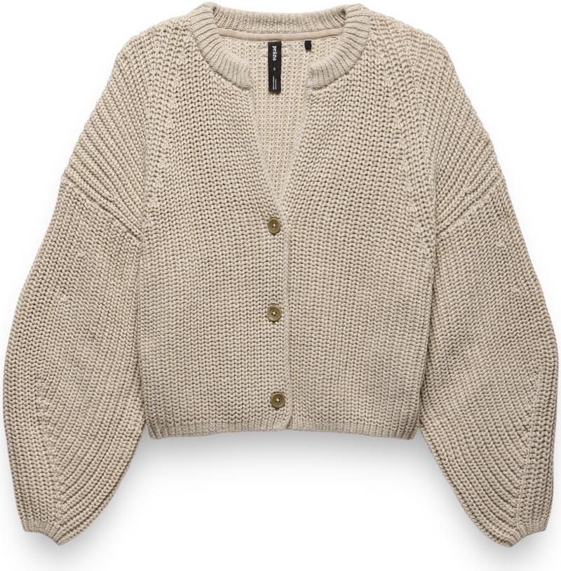 Sunday River Short Cardigan - Womens - beach pebble 1