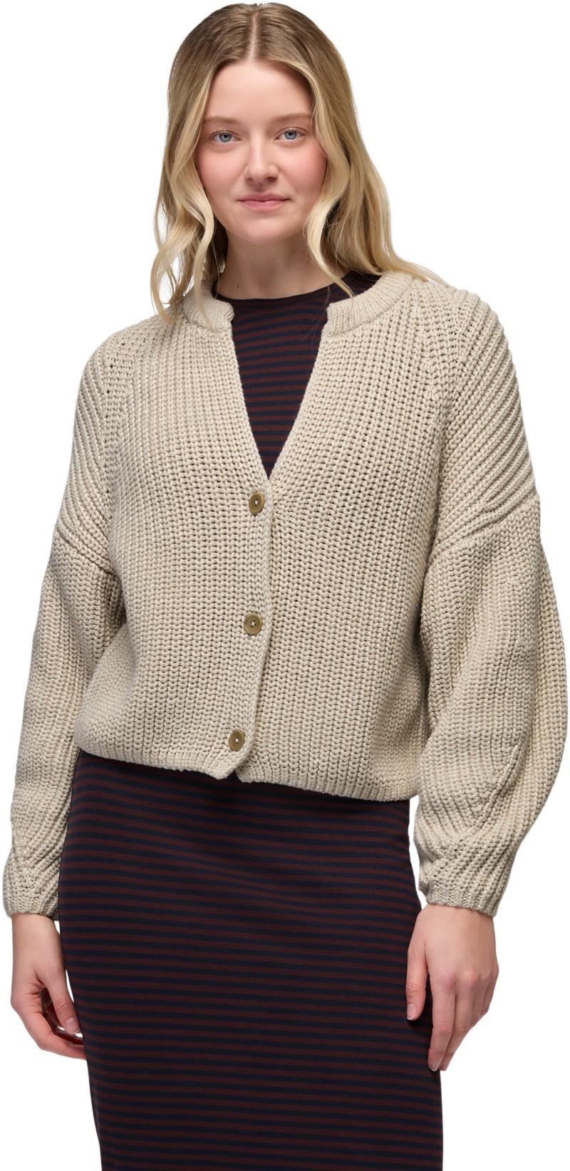 Sunday River Short Cardigan - Womens - beach pebble 1