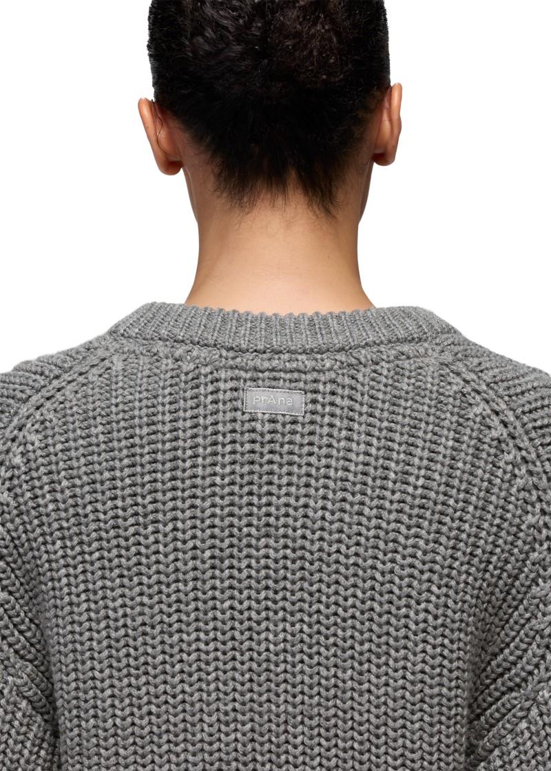 Sunday River Short Cardigan - Womens - heather grey 1