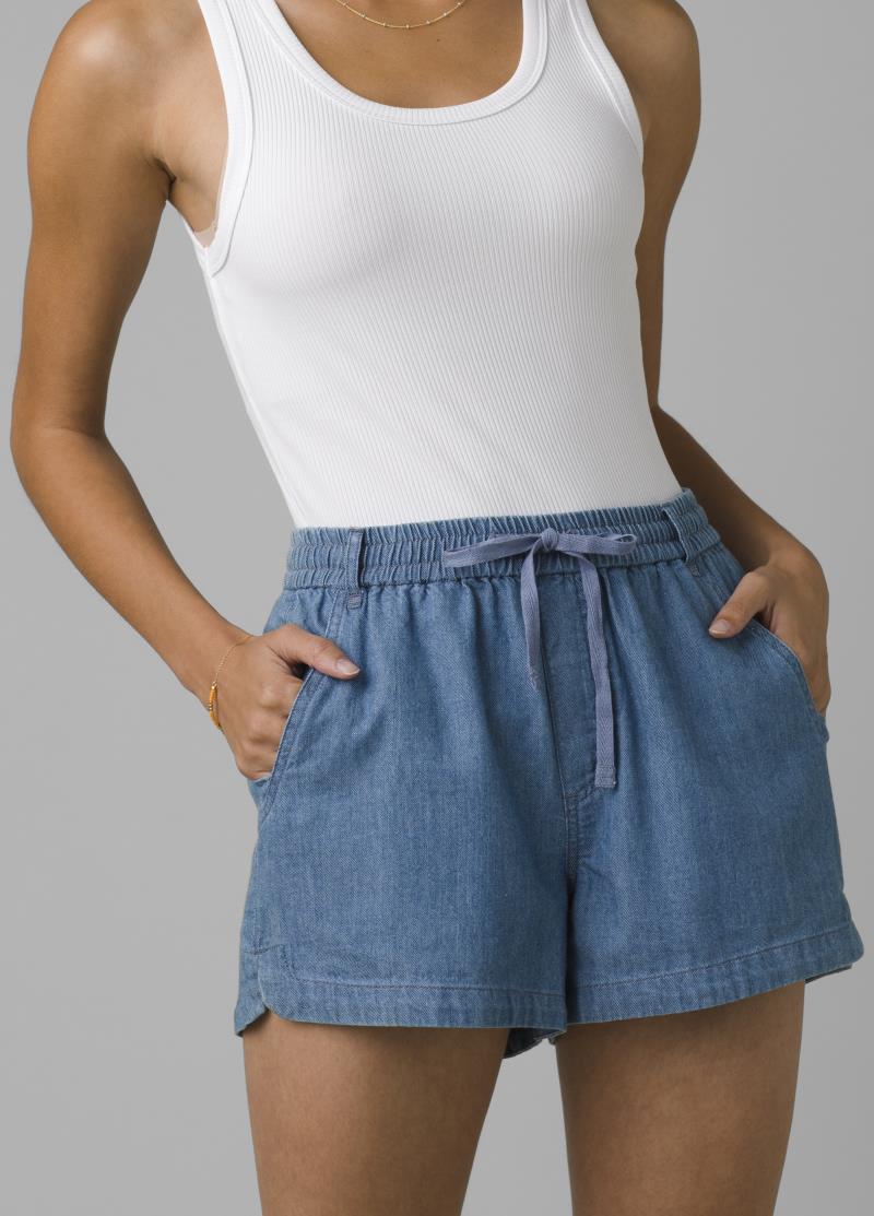 Sunrise Peak Shorts, 3" Inseam - Womens - washed blue 1