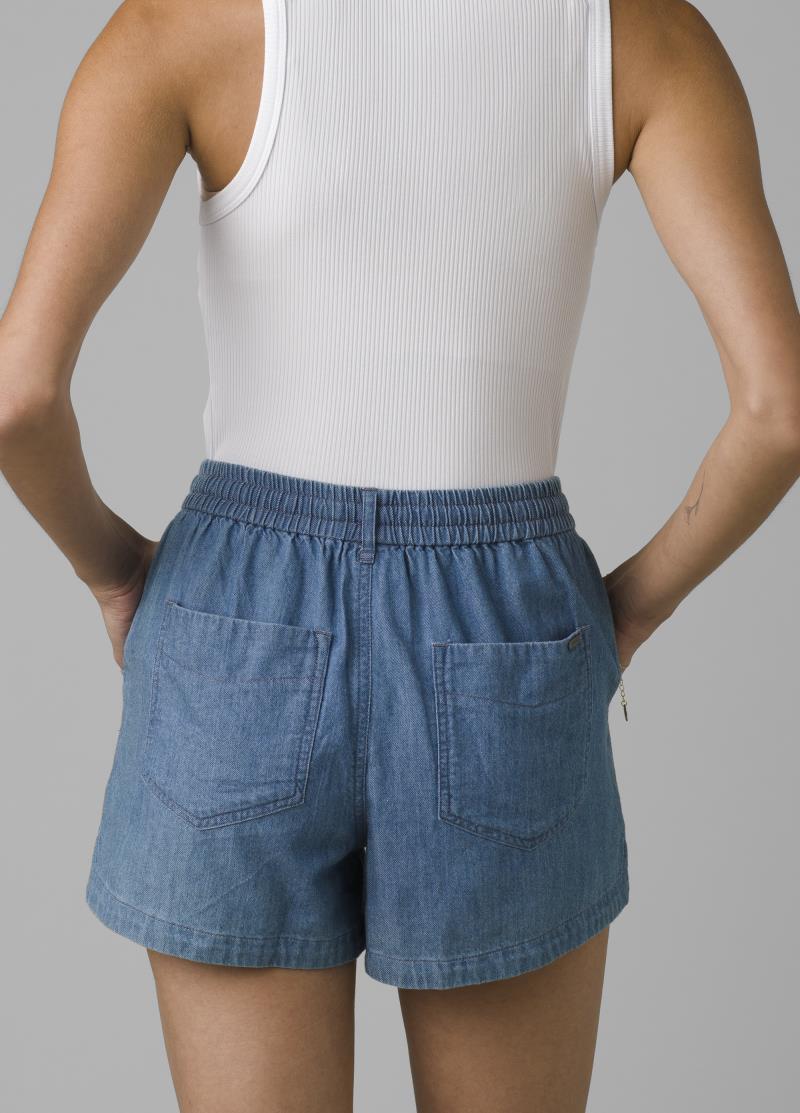 Sunrise Peak Shorts, 3" Inseam - Womens - washed blue 1
