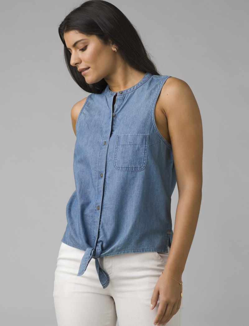 Sunrise Peak Top - Womens - Washed Blue 2