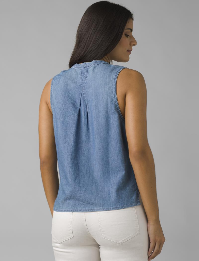 Sunrise Peak Top - Womens - Washed Blue 3