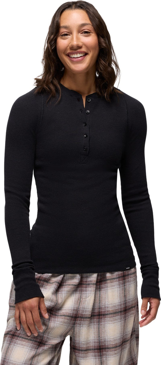 Touchstone Henley - Womens - black heather 1
